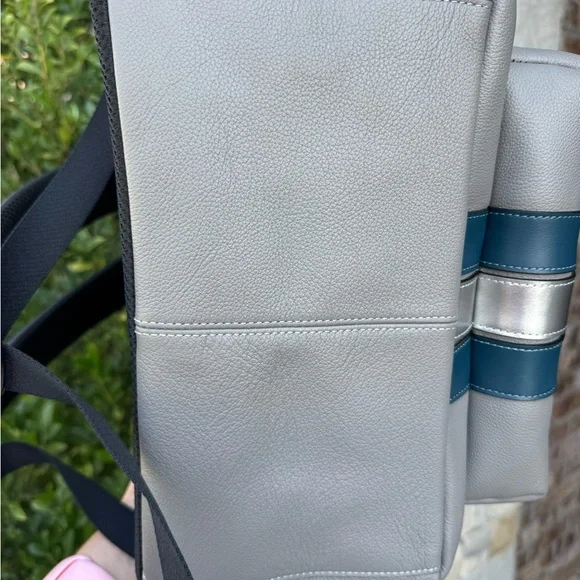 ❌SOLD ❌NWOT Men’s Coach Gray and Blue Backpack - Picture 4 of 15